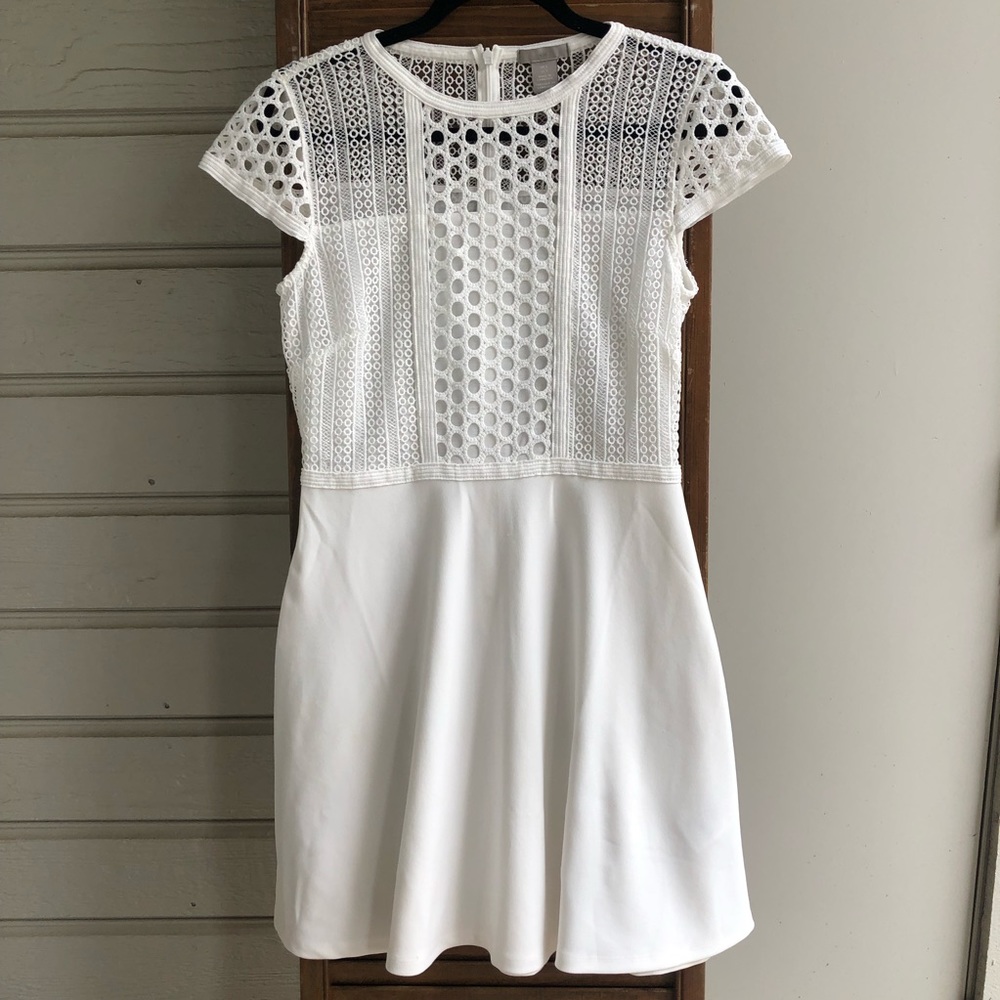 White Capsleeve Dress